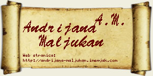 Andrijana Maljukan vizit kartica
